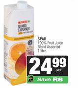 Spar 100% Fruit Juice Blend Assorted-1L