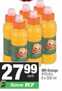 Mr Orange RTD 6%-6 x 300ml