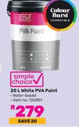 Simple Choice White PVA Paint-20Ltr