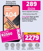 Samasung Galaxy A04 Smartphone-On Red Flexi 130