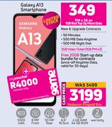 Samasung Galaxy A13 Smartphone-On 1GB Red Top Up More Data