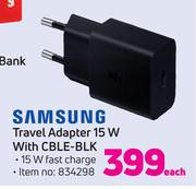 Samsung Travel Adapter 15W With CBLE-BLK-Each