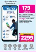 Tecno Spark 7 64GB 4G Smartphone-Each