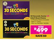 30 Seconds Junior Or Adult Board Game-Each