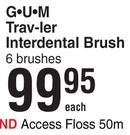 G-U-M Trav-ler Interdental Brush-6 Brushes Per Pack