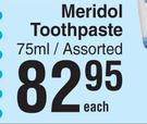 Meridol Toothpaste Assorted-75ml Each