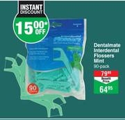 Dentalmate Interdental Flossers Mint-90 Pack
