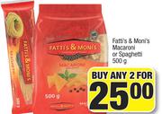 Fatti's & Moni's Macaroni Or Spaghetti-For Any 2 x 500g