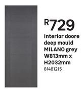 Milano Interior Door Deep Mould (Grey) W 813 mm x H 2032 mm