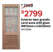 Exterior Door Grandis Carol Anne With Glass W 813 mm x H 2032 mm