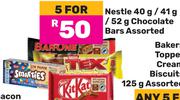 Nestle 40g/41g/52g Chocolate Bars Assorted-For 5