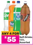Soft Drinks Assorted-For Any 4 x 1.5Ltr
