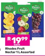 Rhodes Fruit Nectar Assorted-1Ltr Each