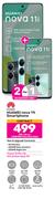 2 x Huawei Nova 11i Smartphone-On 1.2GB Red Core More Data + On Promo 75