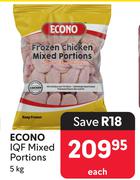 Econo IQF Mixed Portions-5Kg Each