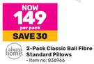 Always Home 2 Pack Classic Ball Fibre Standard Pillows-Per Pack