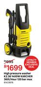 Karcher 360L/Hour 120 Bar Max K2.36 1400W High Pressure Washer