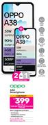 2 x Oppo A38 Smartphone-On 1.3GB Red Top Up Core More Data + Flexi 80