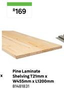 Pine Laminate Shelving T21mm x W455mm x L1200mm 81481831
