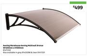 Awning Warehouse Awning Multiwall Bronze W1200mm x D1000mm 81411332