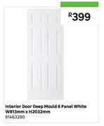 Interior Door Deep Mould 6 Panel White W813mm x H2032mm 81463280