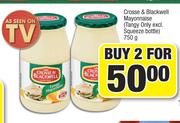 Crosse & Blackwell Mayonnaise (Tangy Only Excl. Squeeze Bottle)-For 2 x 750g