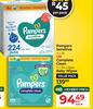 Pampers Sensitive 4 x 56 Or Complete Clean 4 x 64 Wipes Baby Wipes-Per Pack