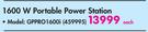 Gentech 1600W Li-Ion Portable Power Station GPPRO1600i-Each