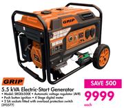 Grip 5.5 KVA Electric Start Generator SRGE6500E-Each