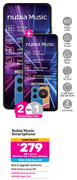 2 x Nubia Music Smartphone-On Red Flexi 160 + Promo 1GB Data