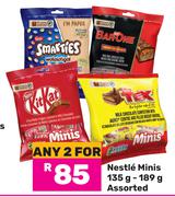 Nestle Minis Assorted-For 2 x 135g-189g