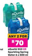 Aquelle Still Or Sparkling Spring Water-For 2 x 6 x 500ml