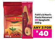 Fatti's & Moni's Pasta Macaroni Or Spaghetti-For 3 x 500g