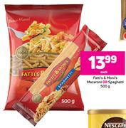 Fatti's & Moni's Macaroni Or Spaghetti-500g Each