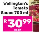 Wellington's Tomato Sauce-700ml Each