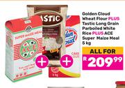 Golden Cloud Wheat Flour Plus Tastic Long Grain Parboiled White Rice-For All