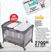 Joie Commuter Change & Snooze Cot Linen Grey