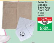 Baby City Peanuts Snoopy Baby Face Cloth Set 2 Pack-Per Pack