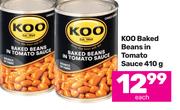 Koo Baked Beans In Tomato Sauce-410g Each
