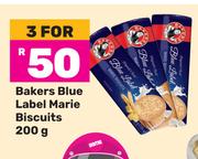 Bakers Blue Label Marie Biscuits-For 3 x 200g