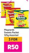 Maynards Sweets Packet 125g Assorted- For 3