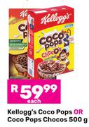 Kellogg's Coco Pops Or Coco Pops Chocos-500g Each