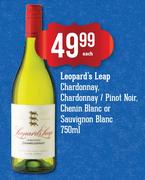 Leopard's Leap Chardonnay, Chardonnay/Pinot Noir, Chenin Blanc Or Sauvignon Blanc-750ml Each