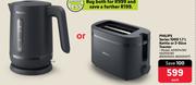 Philips Series 1000 1.7Ltr Kettle Or 2-Slice Toaster HD9314/90/HD2510/90-Each