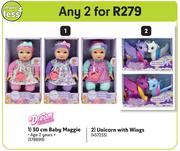 Dream Collection 30cm Baby Maggie + Unicorn With Wings-For Any 2