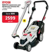 Ryobi 1600W Lawnmower & 310W Line Trimmer Kit KIT392-Per Kit