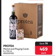 Protea Merlot & Playing Cards-6 x 750ml