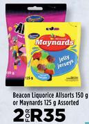 Beacon Liquorice Allsorts 150g Or Maynards 125g-For 2