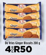De Vries Ginger Biscuits-For 4 x 200g