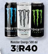 Monster Energy-For 3 x 500ml